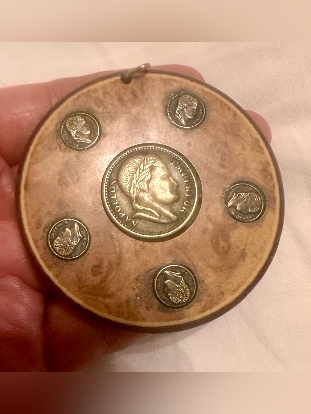 Vintage Napoleon Coin Medallion Pendant – Large Round Statement Piece